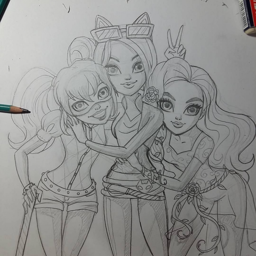 DC Super Hero Girls art