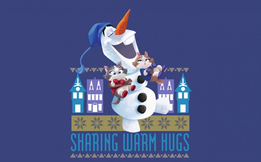  Olaf’s Frozen Adventure wallpaper - Olaf with kittens