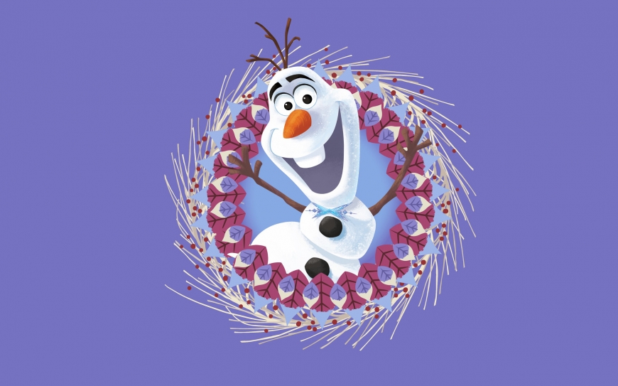  Olaf’s Frozen Adventure wallpaper - Olaf in Christmas wreath