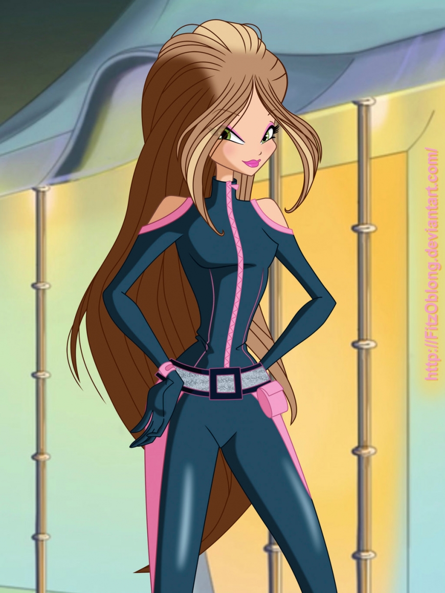 Flora from World of Winx in spy outfit