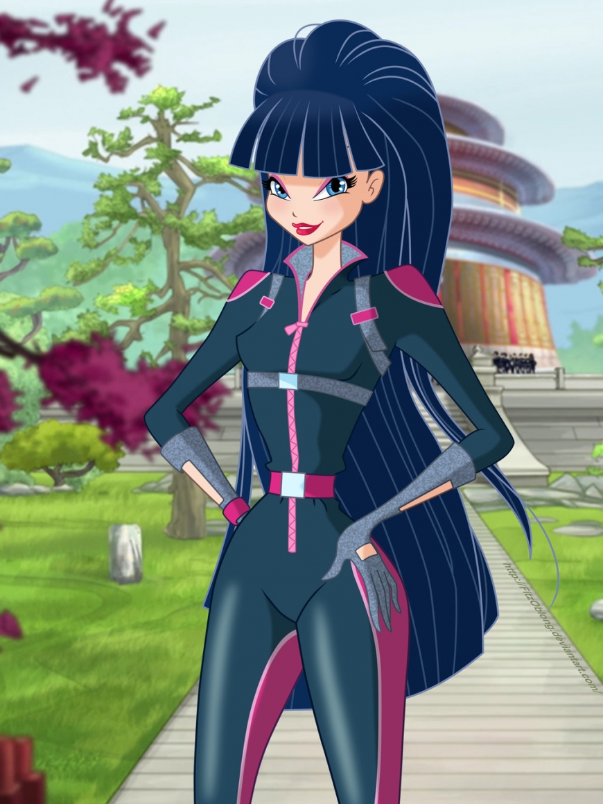 Musa from World of Winx in spy outfit