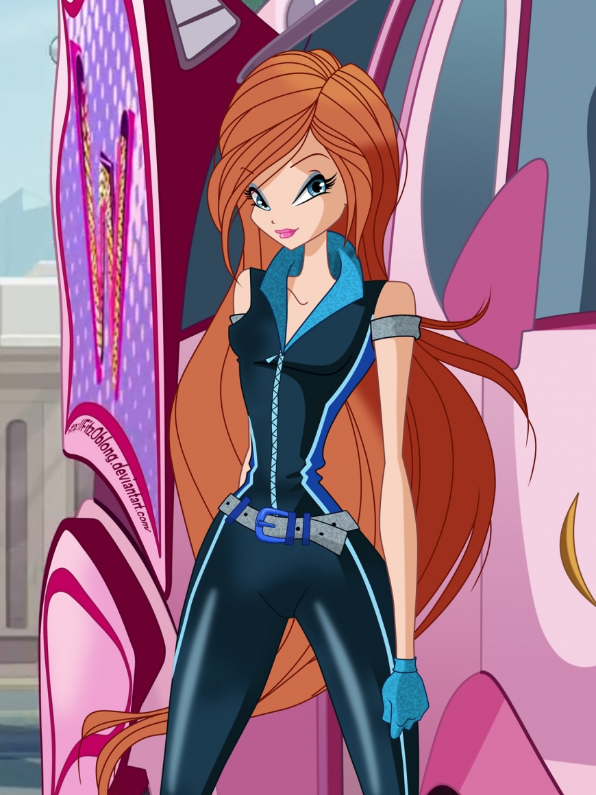 Bloom from World of Winx in spy outfit
