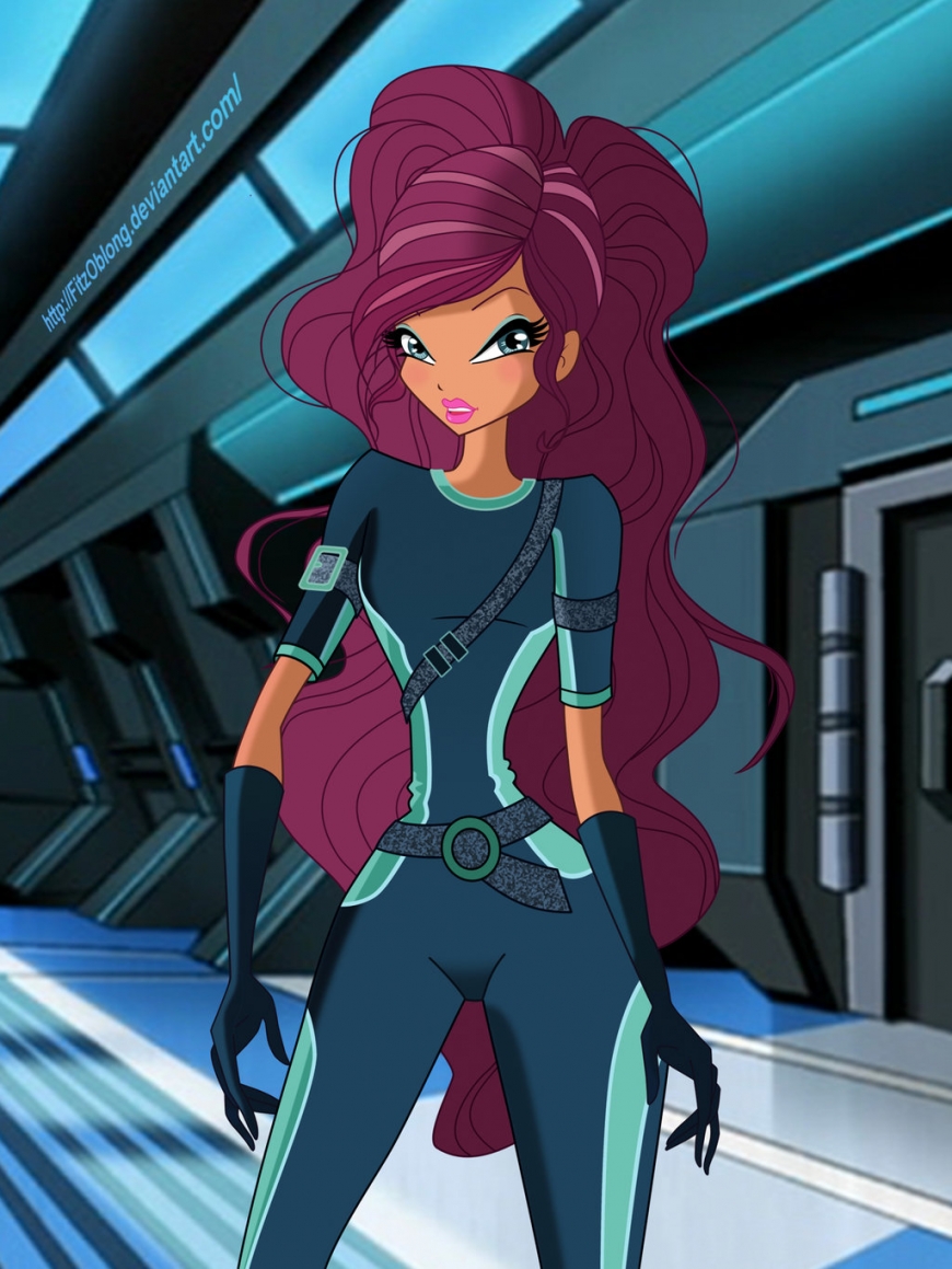 Aisha from World of Winx in spy outfit