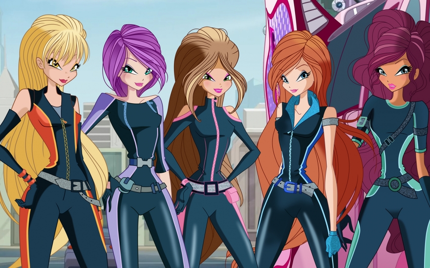Beautiful arts of Winx in spy outfits from World of Winx