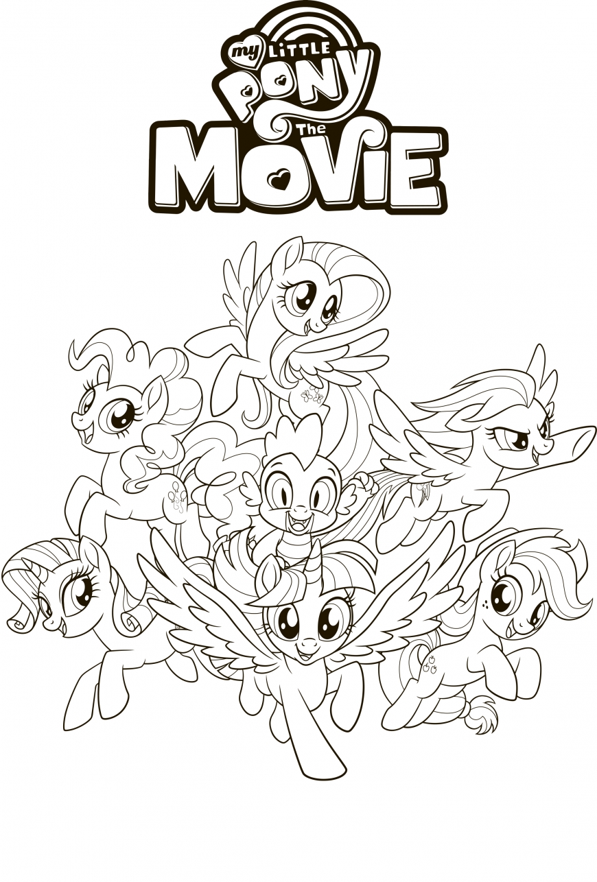 My Little Pony The Movie coloring page with ponies