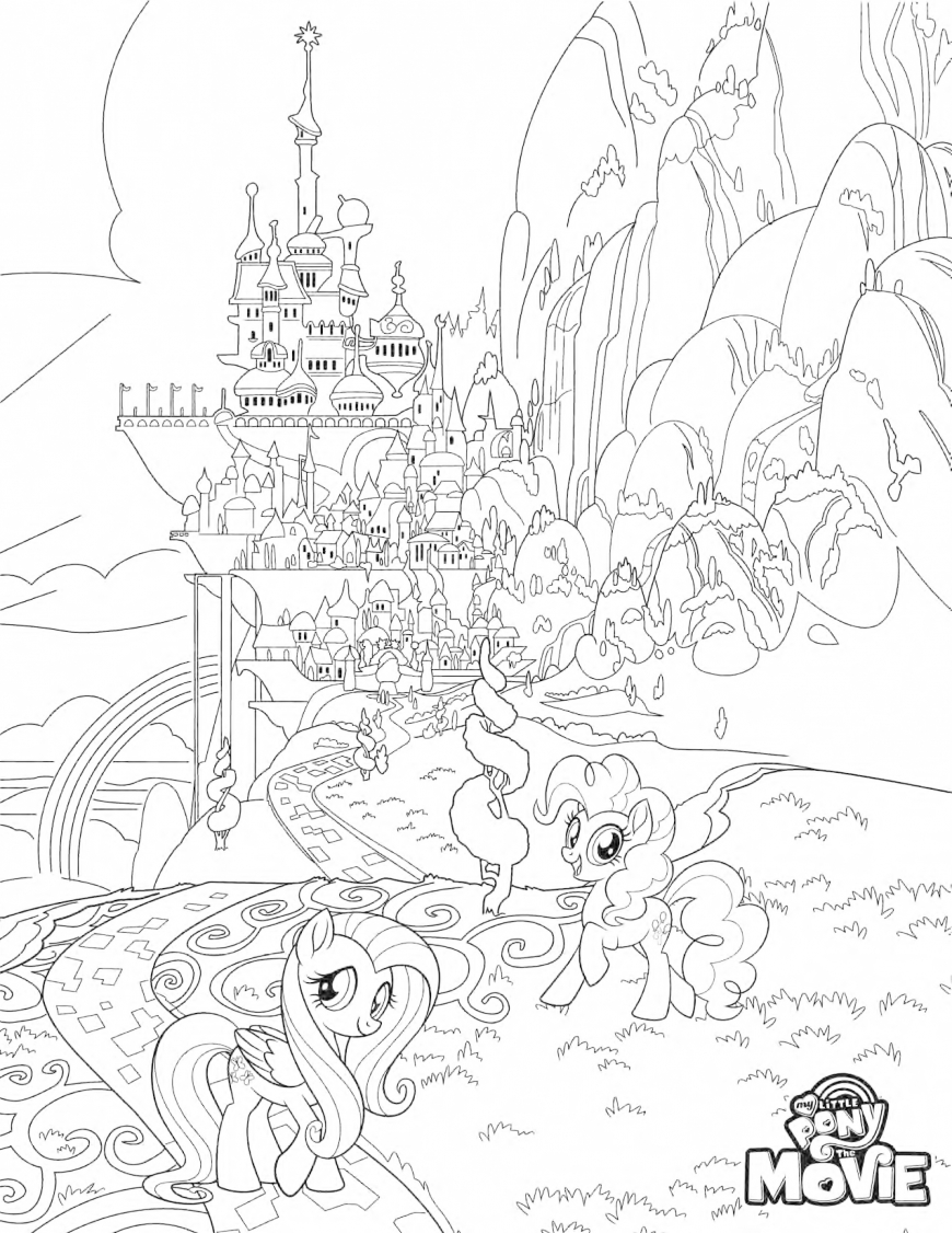 My Little Pony The Movie coloring page with ponies