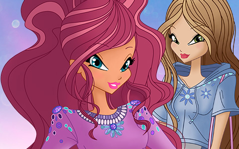 Winx in their casual dresses from World of Winx