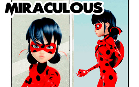 Miraculous Ladybug as live manga in gifs