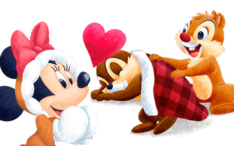 Cool and festive gifs for New Year and Christmas with Mickey Mouse and his Friends