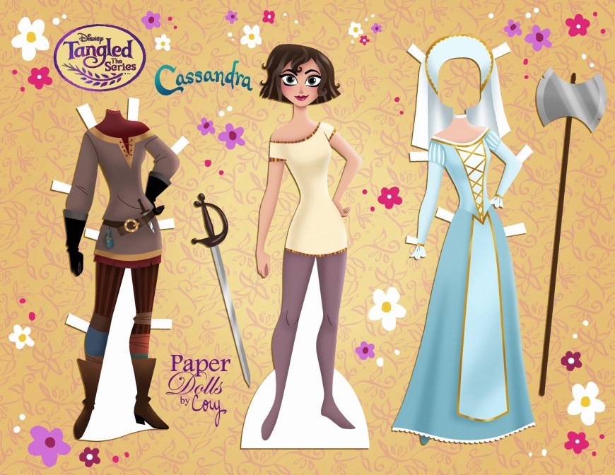 Tangled the series Cassandra paper doll
