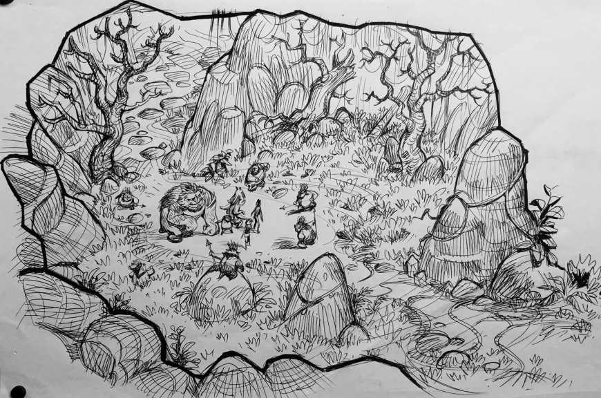 Trollhunters Sketches, Quagawamps' Swamp