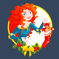 Disney Princess Christmas icons