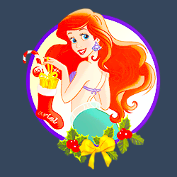 Disney Princess Christmas icons