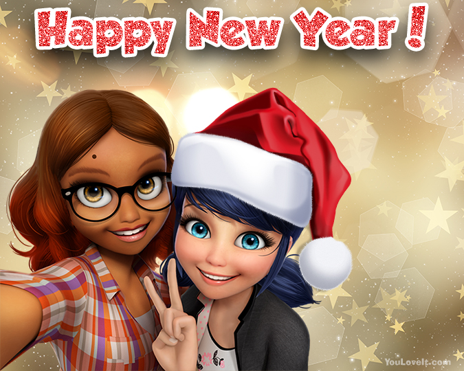 Miraculous Ladybug New Year cards - pictures