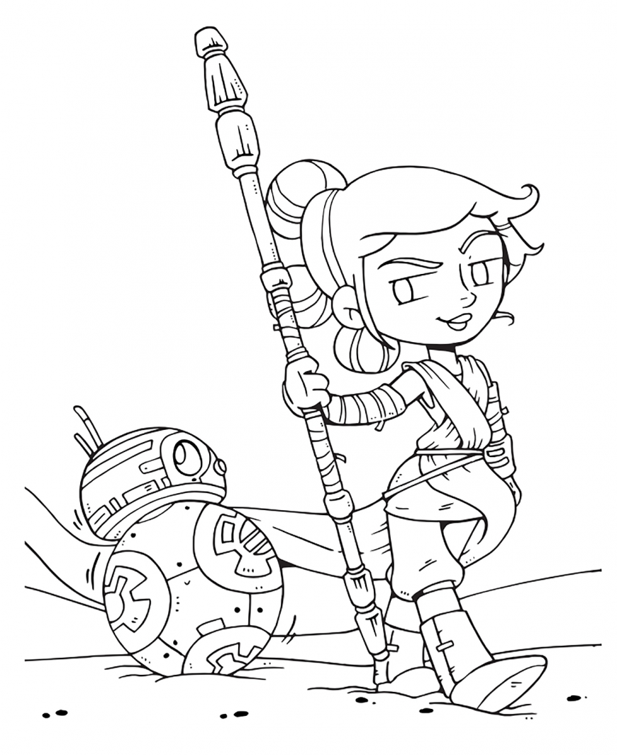 Star Wars: The Last Jedi cute coloring pages