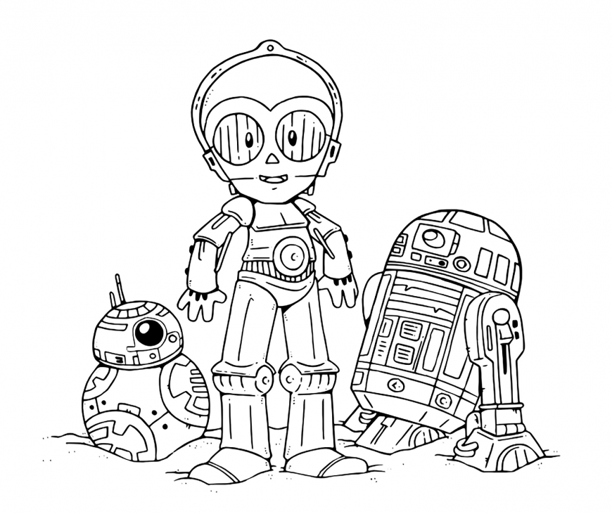 Star Wars: The Last Jedi cute coloring pages