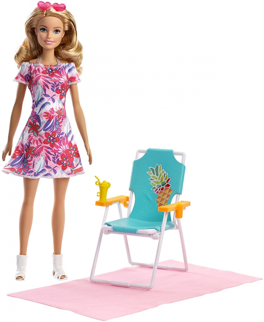 Barbie Beach Chair Doll