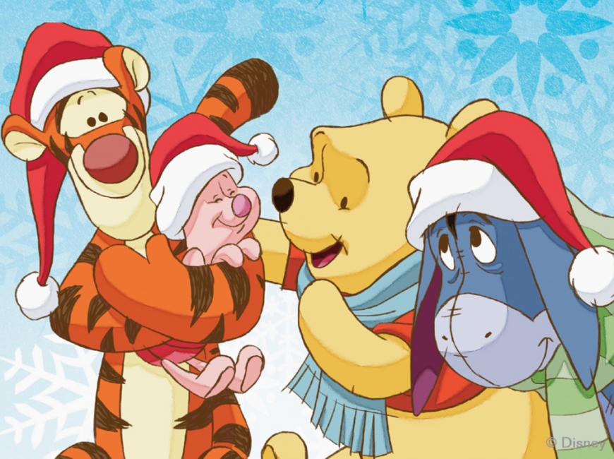 Winnie the Pooh christmas card picture
