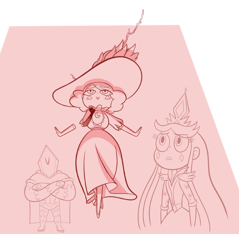 Star vs the Forces of Evil: Concept arts for the "Moon the Undaunted" episode
