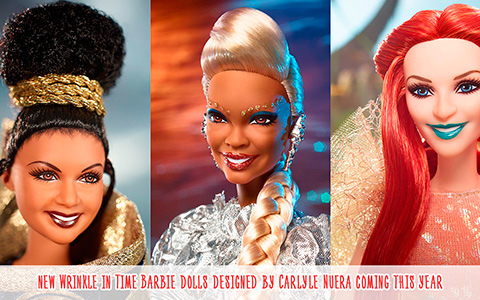 A Wrinkle in Time Barbie 2018 dolls: Mrs. Which, Mrs. Who and Mrs. Whatsit