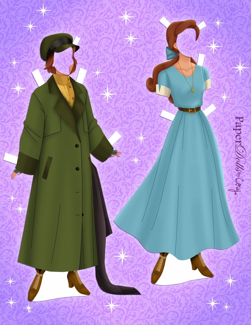 Anastasia paper doll with clothes