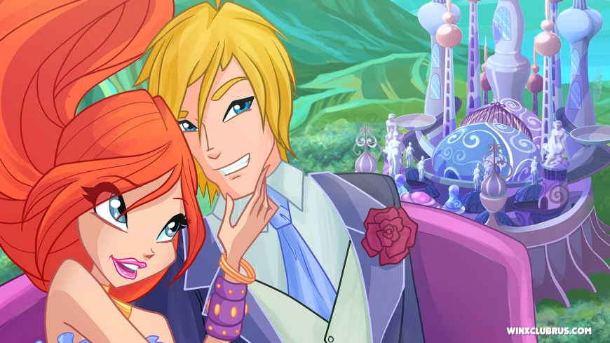 Winx Club love Bloom and Sky wallpaper