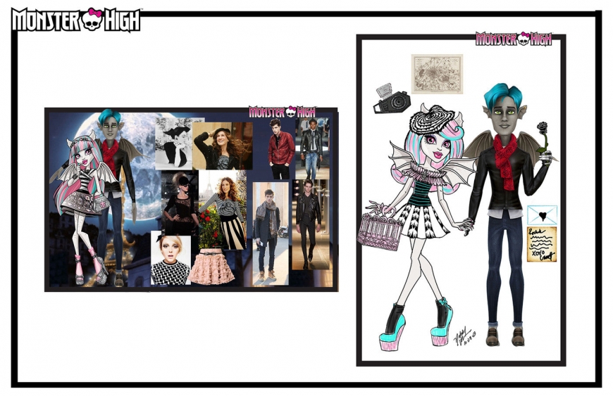 Monster High concept art designs and dolls