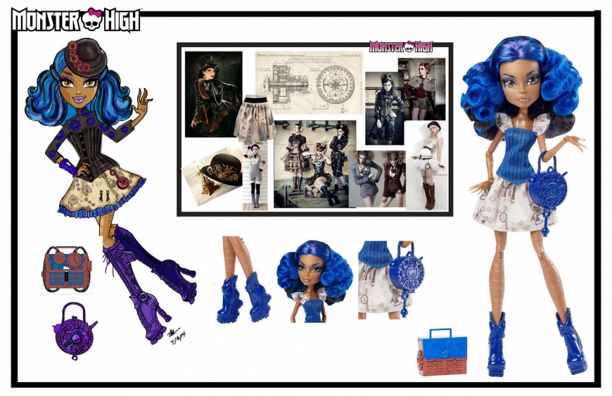 Monster High concept art designs and dolls