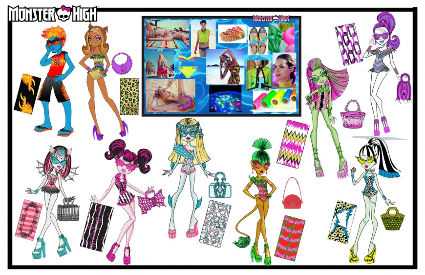 Monster High concept art designs and dolls