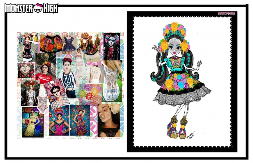 Monster High concept art designs and dolls