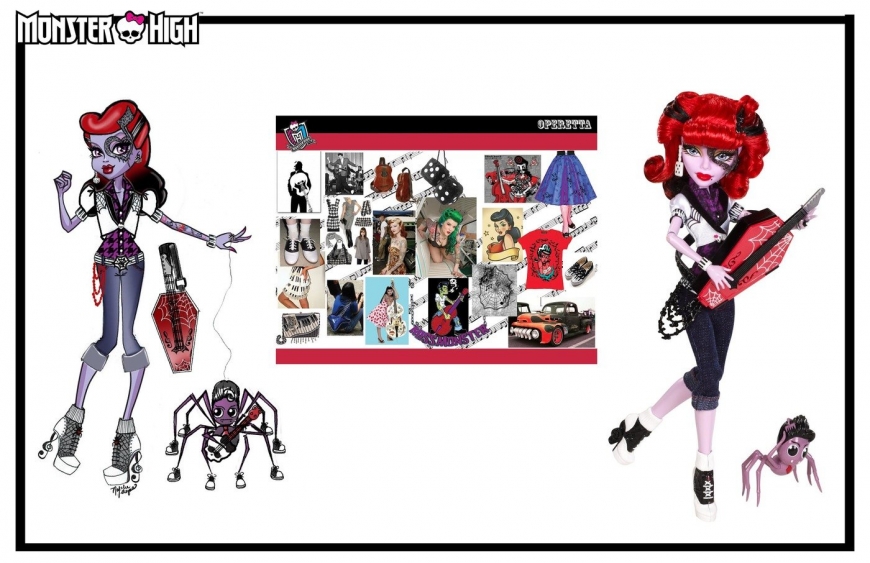 Monster High concept art designs and dolls