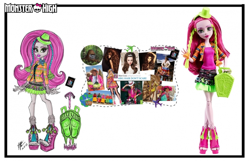 Monster High concept art designs and dolls