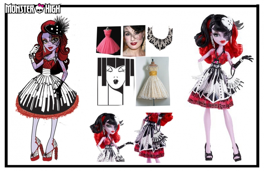 Monster High concept art designs and dolls