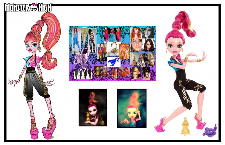 Monster High concept art designs and dolls