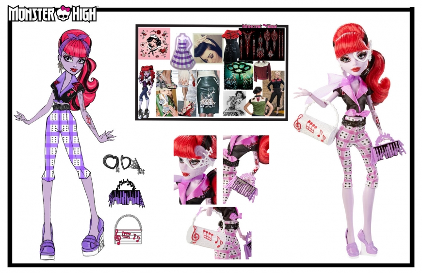 Monster High concept art designs and dolls