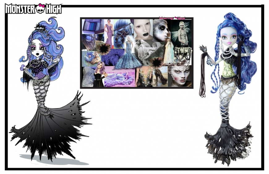 Monster High concept art designs and dolls