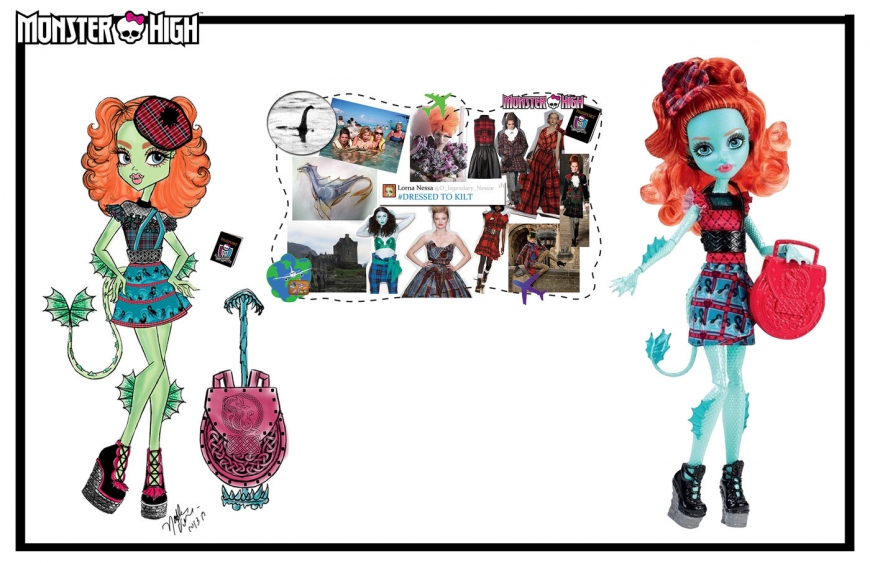 Monster High concept art designs and dolls