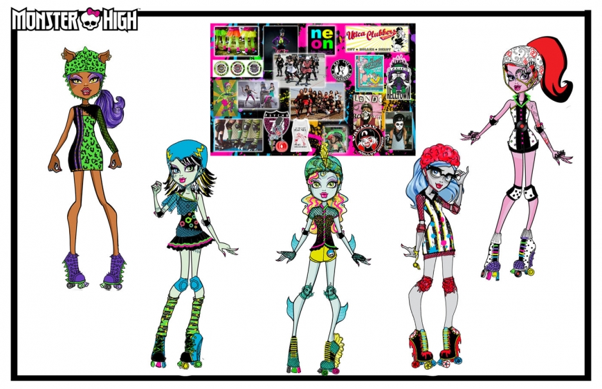 Monster High concept art designs and dolls