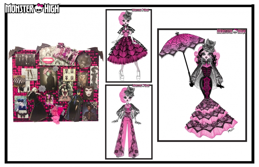 Monster High concept art designs and dolls