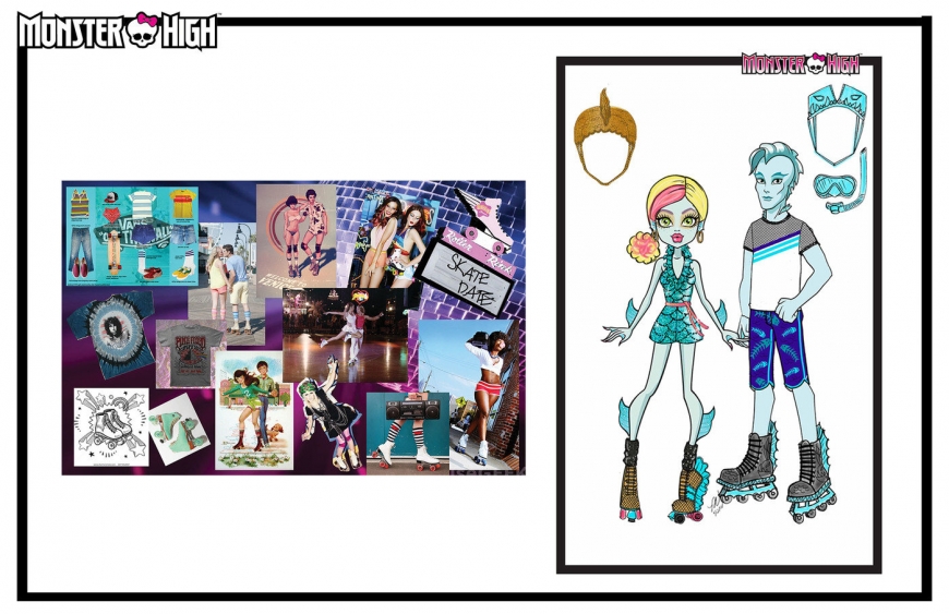 Monster High concept art designs and dolls