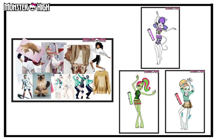 Monster High concept art designs and dolls