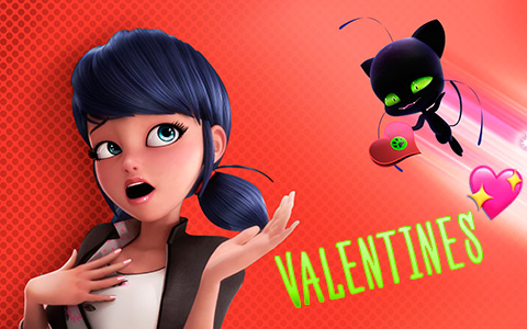 Miraculous Ladybug Valentines cards