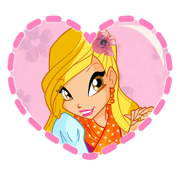 Winx Club Romantic heart shaped valentines cards