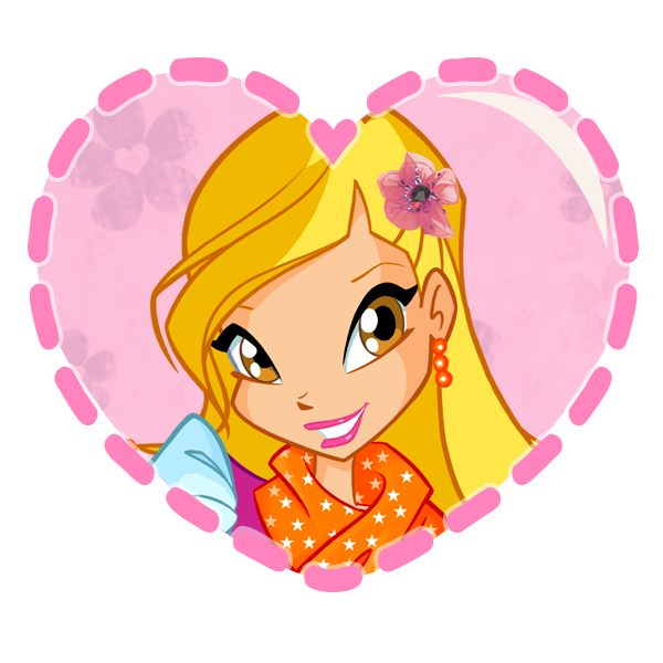 Winx Club Romantic heart shaped valentines cards