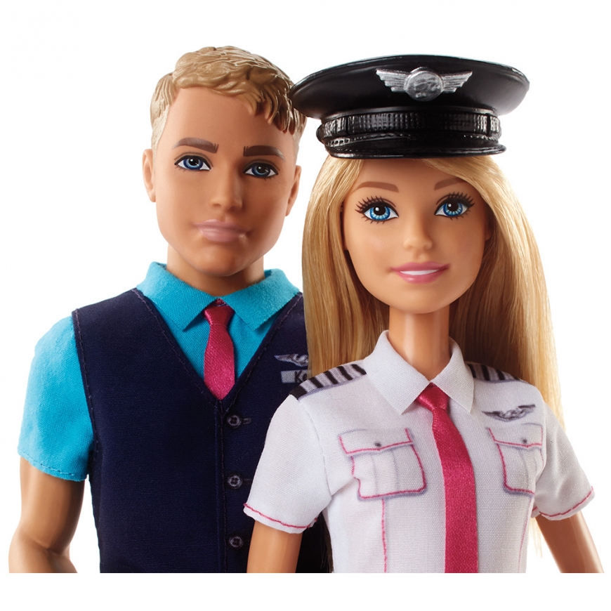 2018 Barbie Pink Passport Pilot Doll and Accessory Set – 2 Pack