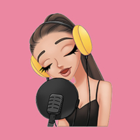 Ariana Grande cute icons with emojis