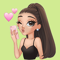 Ariana Grande cute icons with emojis