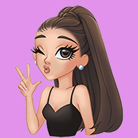 Ariana Grande cute icons with emojis