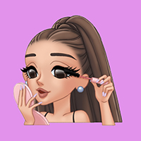 Ariana Grande cute icons with emojis