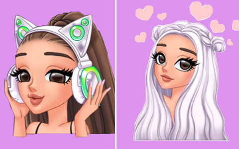 Cute Ariana Grande icons as emojis